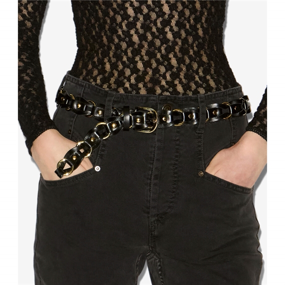 Isabel Marant Bali Bælte, Black/Gold